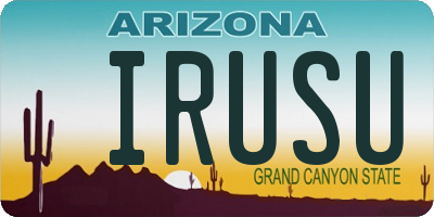 AZ license plate IRUSU