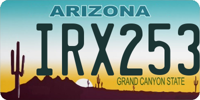 AZ license plate IRX253