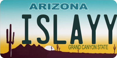 AZ license plate ISLAYY