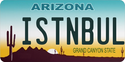 AZ license plate ISTNBUL