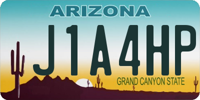 AZ license plate J1A4HP