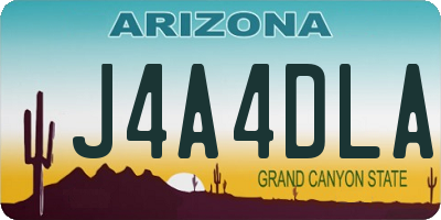 AZ license plate J4A4DLA