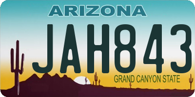 AZ license plate JAH843