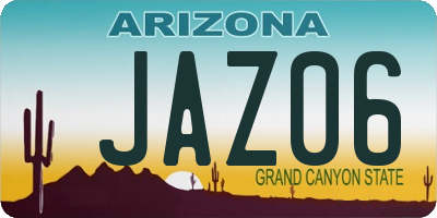 AZ license plate JAZ06