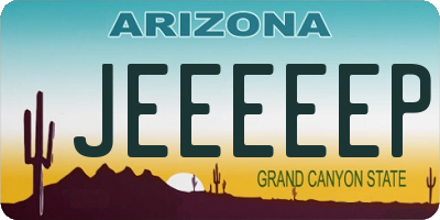 AZ license plate JEEEEEP