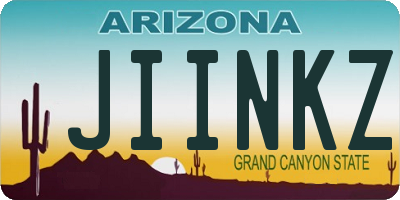 AZ license plate JIINKZ