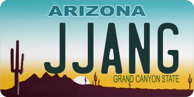 AZ license plate JJANG