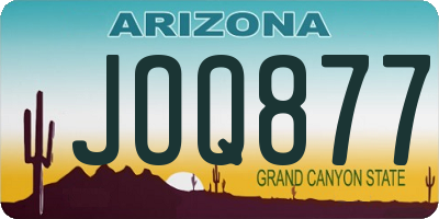 AZ license plate JOQ877