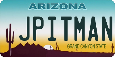 AZ license plate JPITMAN