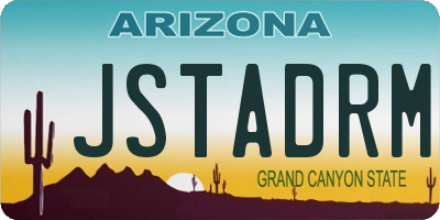 AZ license plate JSTADRM