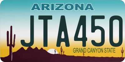 AZ license plate JTA450