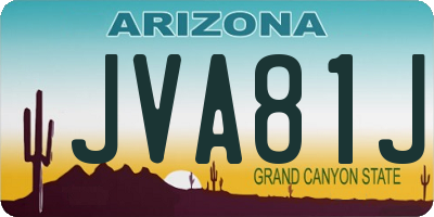 AZ license plate JVA81J