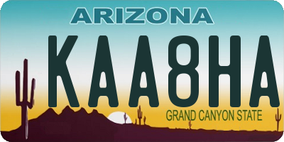 AZ license plate KAA8HA