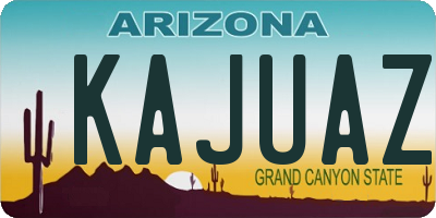 AZ license plate KAJUAZ