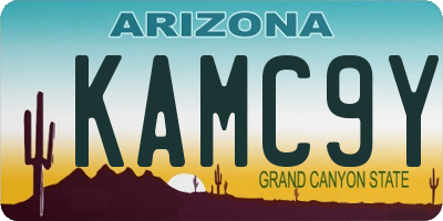 AZ license plate KAMC9Y