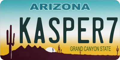 AZ license plate KASPER7