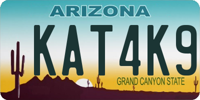 AZ license plate KAT4K9