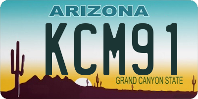 AZ license plate KCM91