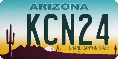 AZ license plate KCN24