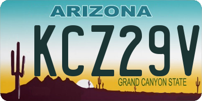 AZ license plate KCZ29V