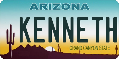 AZ license plate KENNETH