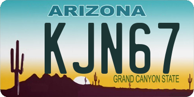 AZ license plate KJN67