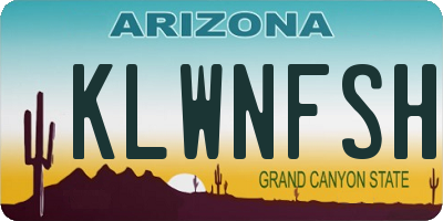 AZ license plate KLWNFSH