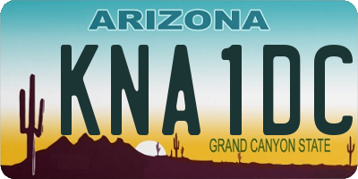 AZ license plate KNA1DC