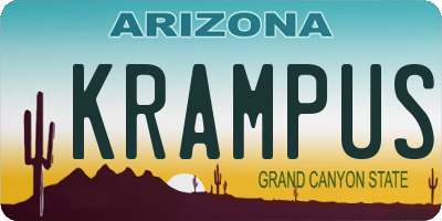 AZ license plate KRAMPUS