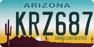 AZ license plate KRZ687