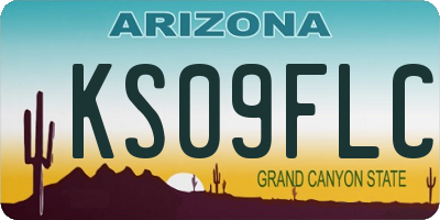 AZ license plate KS09FLC