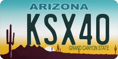 AZ license plate KSX40