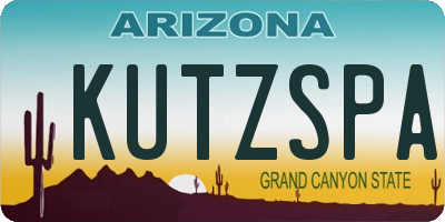 AZ license plate KUTZSPA