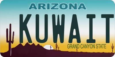 AZ license plate KUWAIT