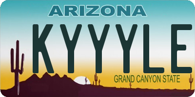 AZ license plate KYYYLE