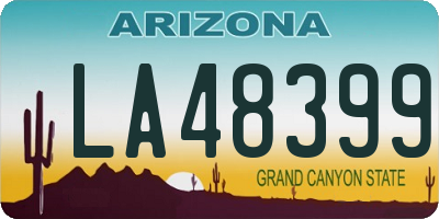 AZ license plate LA48399