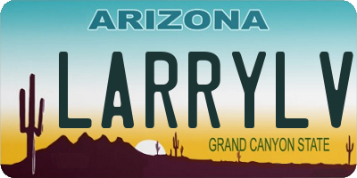 AZ license plate LARRYLV