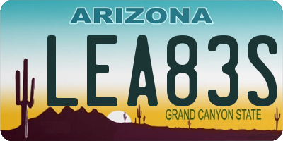 AZ license plate LEA83S