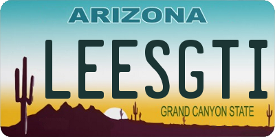 AZ license plate LEESGTI