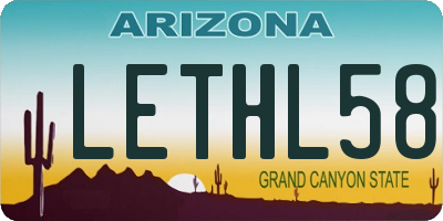 AZ license plate LETHL58