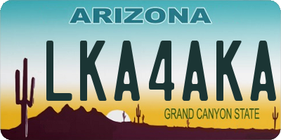 AZ license plate LKA4AKA