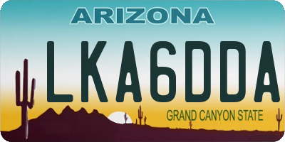 AZ license plate LKA6DDA