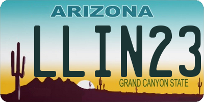 AZ license plate LLIN23