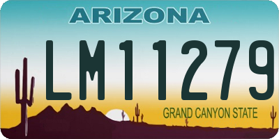 AZ license plate LM11279