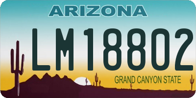 AZ license plate LM18802