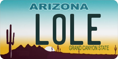 AZ license plate LOLE