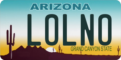 AZ license plate LOLNO