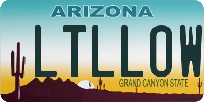 AZ license plate LTLLOW