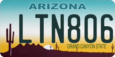 AZ license plate LTN806