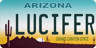 AZ license plate LUCIFER